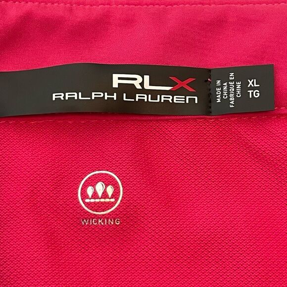 RLX Ralph Lauren Performance Polo Shirt Pink SS Congressional Country Club XL - Picture 4 of 10